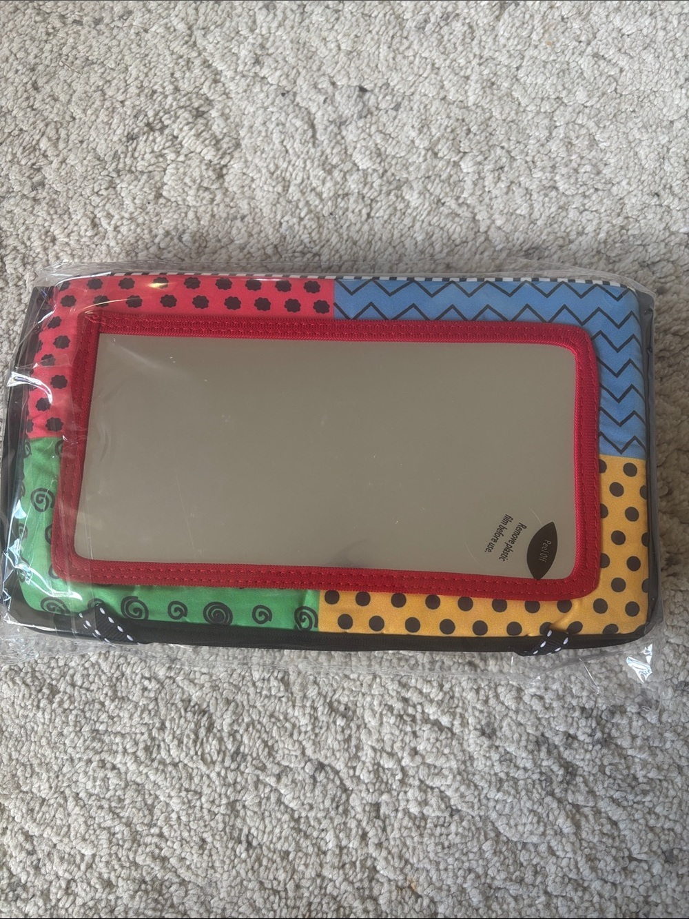 Tummy Time Mirror High Contrast Toy With Bug Print NWT
